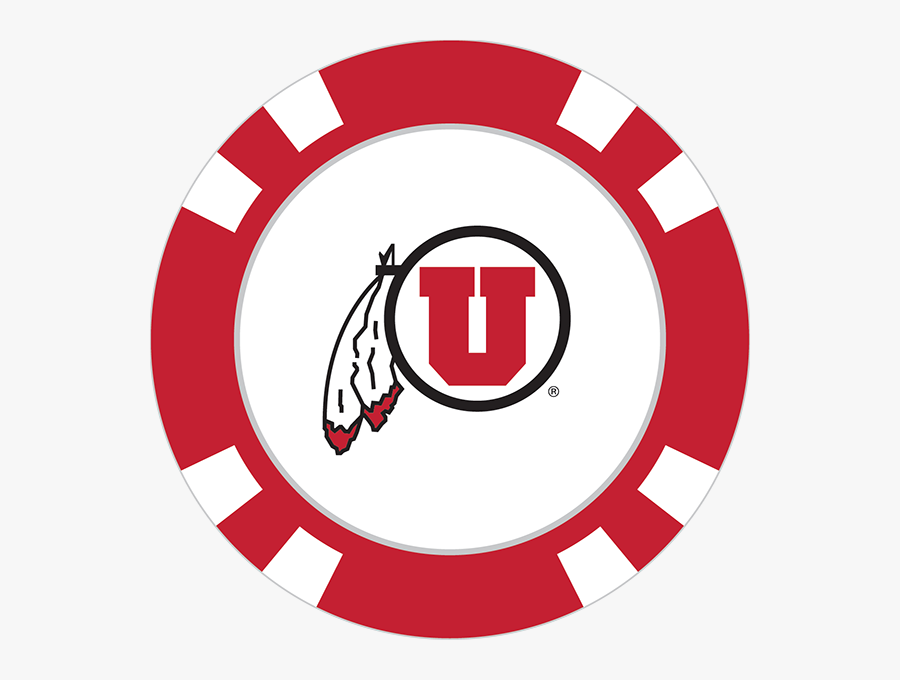 Utah Utes Poker Chip Ball Marker - Dallas Stars Poker Chip, Transparent Clipart