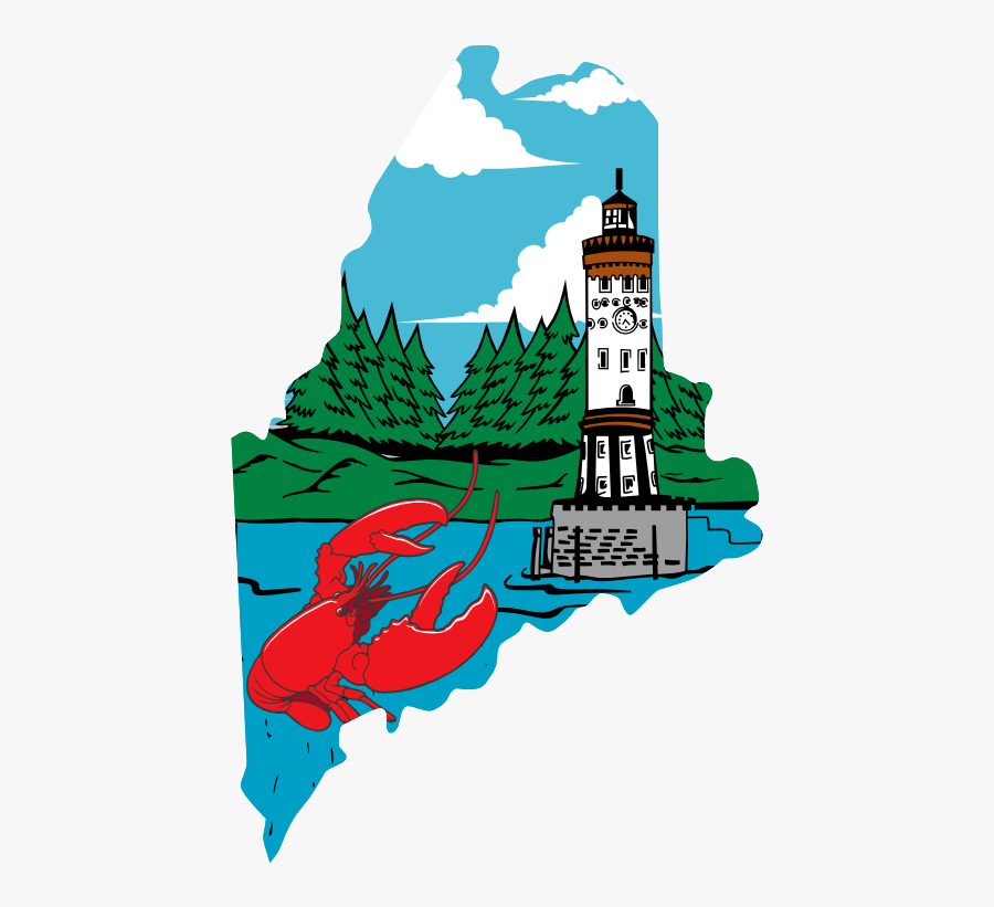 Maine State Decal - Illustration , Free Transparent Clipart - ClipartKey