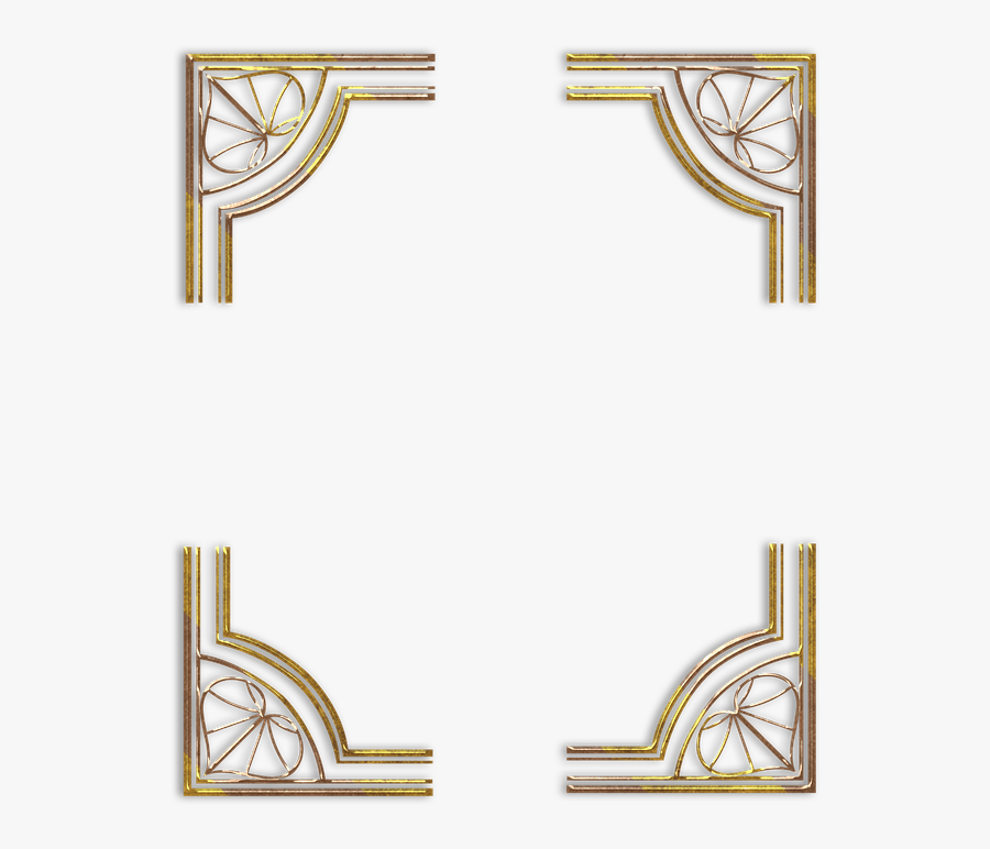 Victorian, Art, Deco, Corner, Frame - Frame Undangan Png Gold, Transparent Clipart