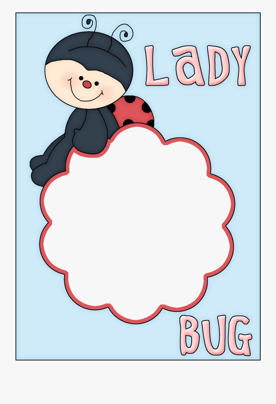 Frame Ladybugs Png Clipart , Png Download - Clipart Ladybug With Frame, Transparent Clipart
