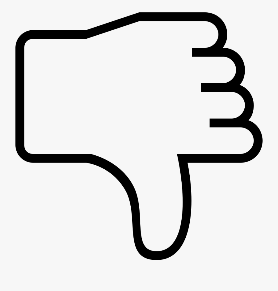 Transparent Dislike Clipart - Thumb Down Outline, Transparent Clipart