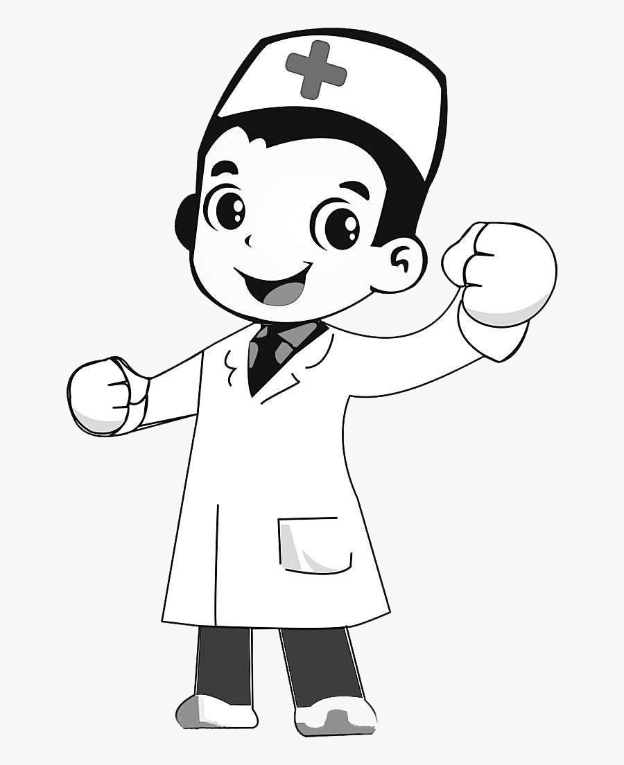 Collection Of Free Doctor Drawing Cartoon Download - Nurse Cartoon Black And White, Transparent Clipart