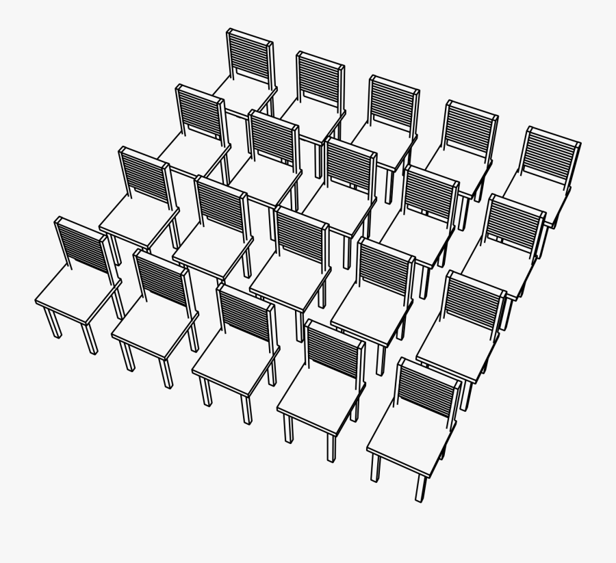 20 Chairs 2nd Angle Clip Arts - Folding Chair, Transparent Clipart