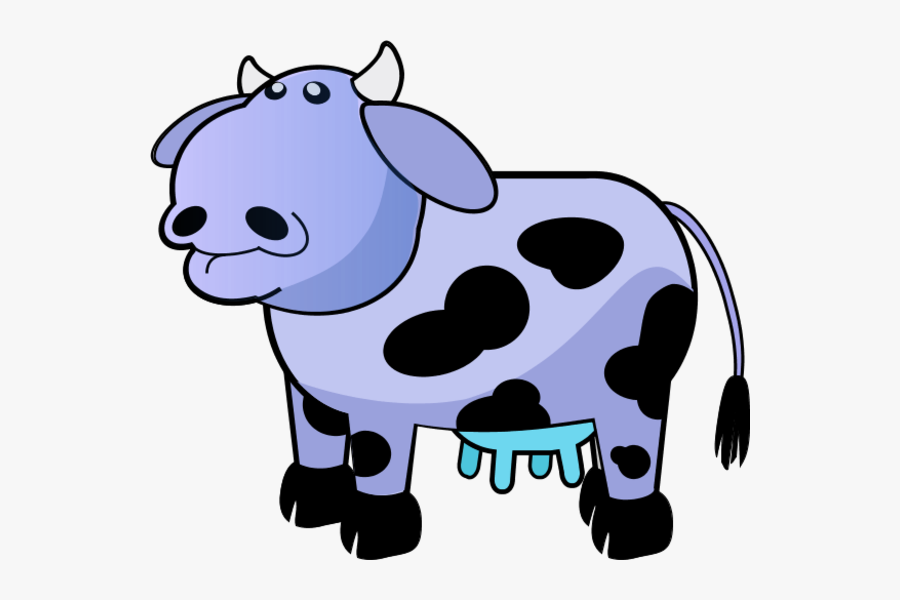 Blue Cow Clipart - Cow Colour, Transparent Clipart