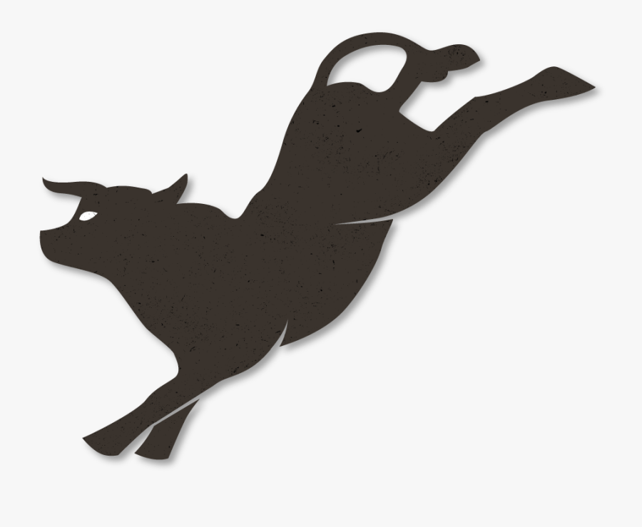 Clip Art Bucking Bull Images - Bucking Bull Silhouette Clipart, Transparent Clipart