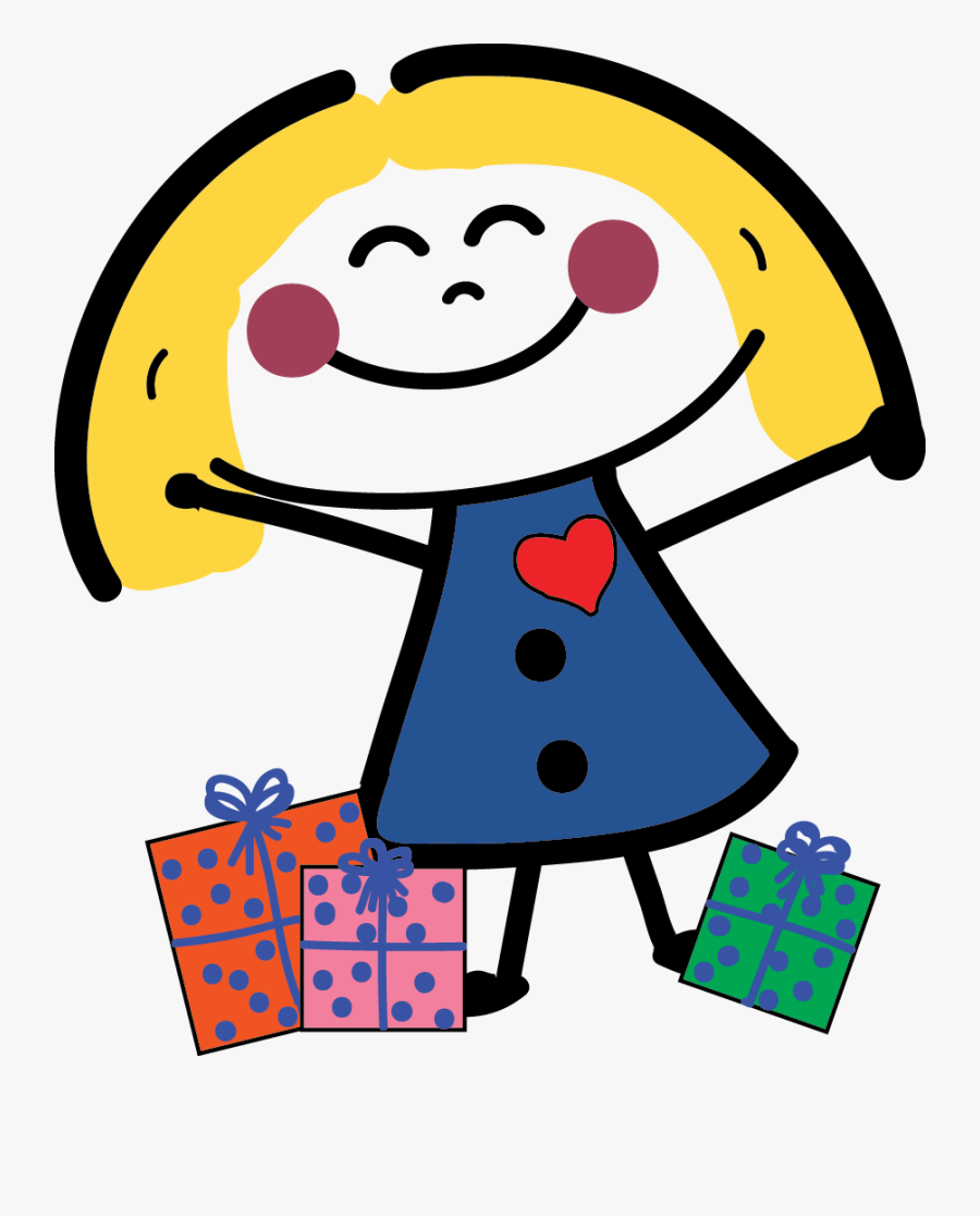 Giving Girl, Transparent Clipart