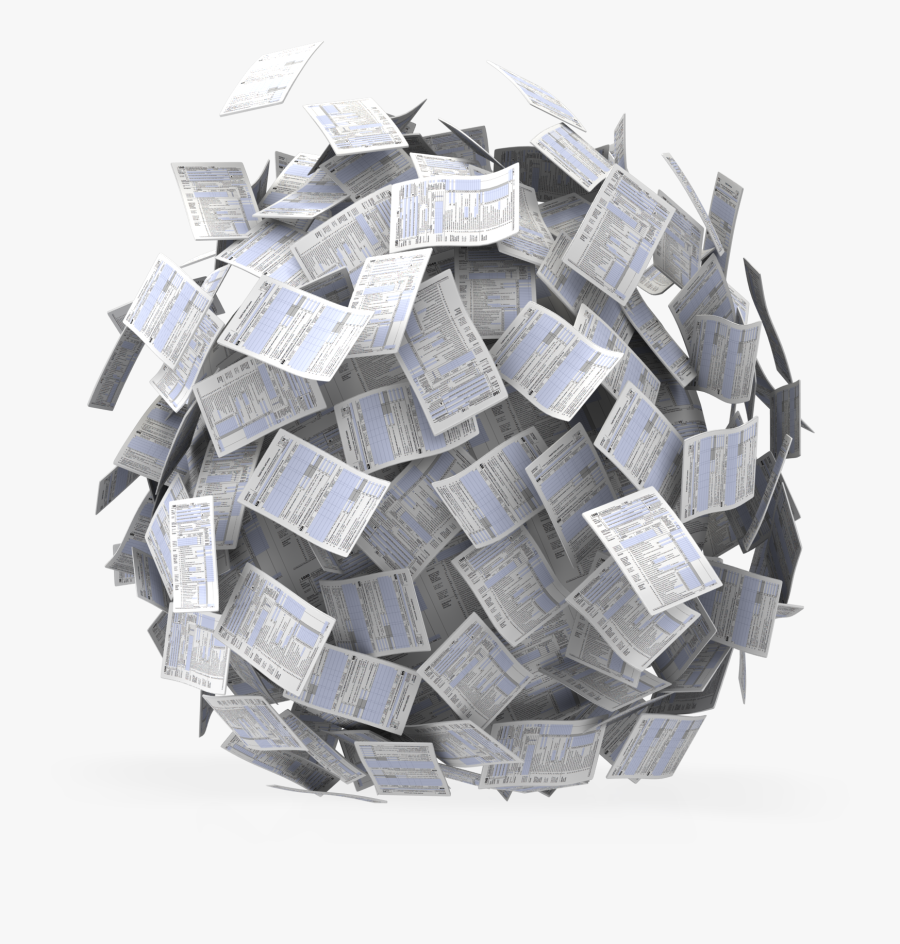 Ball Of Papers - Document Centric Vs Model, Transparent Clipart