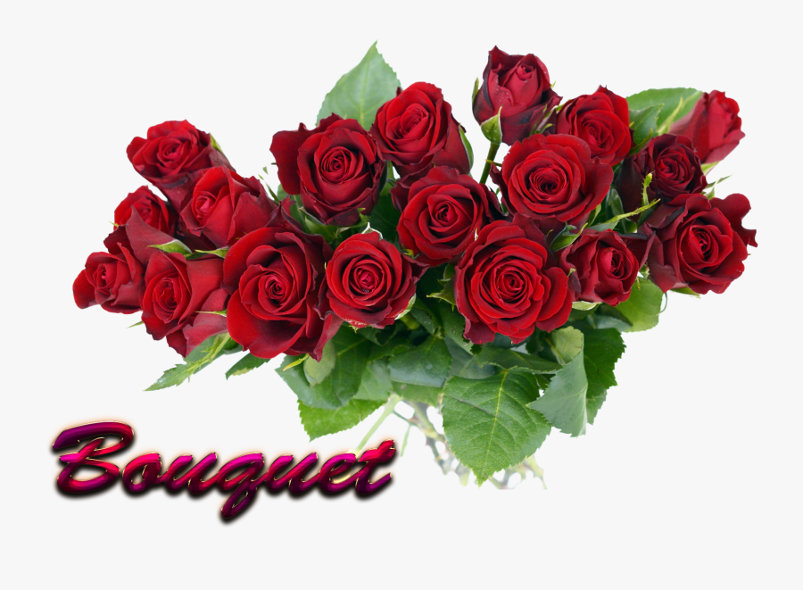 Transparent Group Of Flowers Clipart - Beautiful Red Rose Flowers Bouquet, Transparent Clipart
