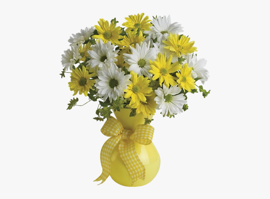 Bouquet Clipart Daisy Bouquet - Flower Vase Images Png, Transparent Clipart