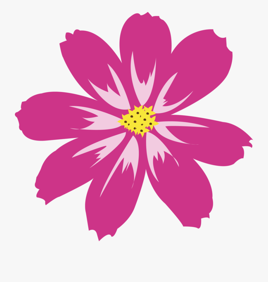 Pink Flower Vector Png, Transparent Clipart