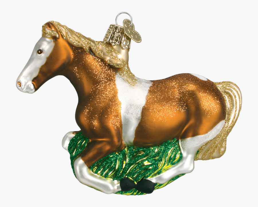 Spotted Mustang Horse Old World Christmas Ornament - Sorrel, Transparent Clipart