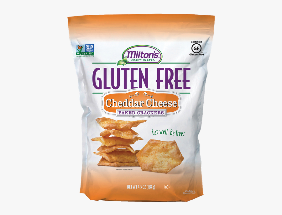 Milton"s Gluten Free Cheddar Cheese Baked Crackers - Milton's Crackers, Transparent Clipart