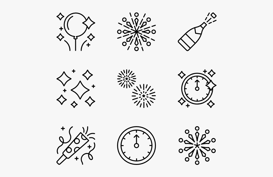 New Year"s Eve - New Years Eve Icons, Transparent Clipart