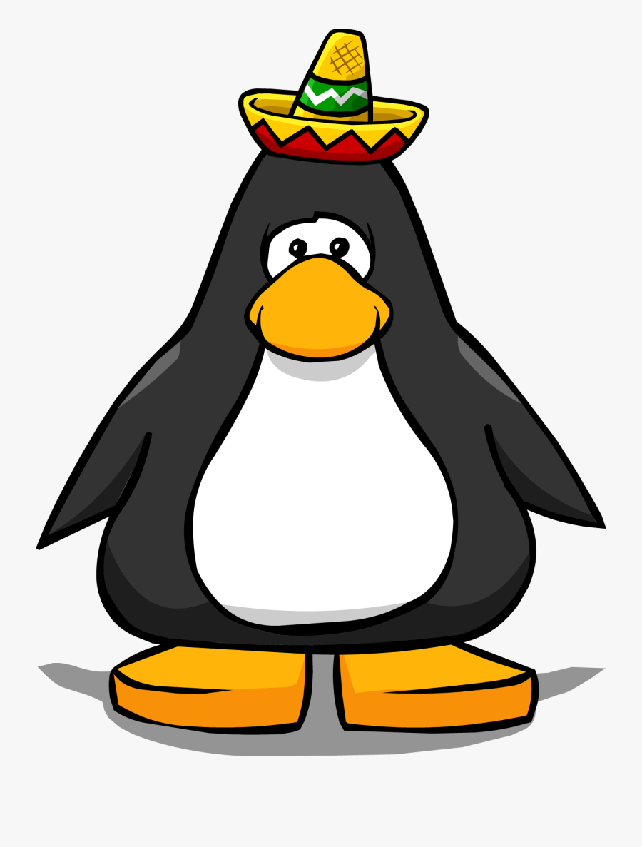 Mini Sombrero From A Player Card - Penguin With A Top Hat, Transparent Clipart