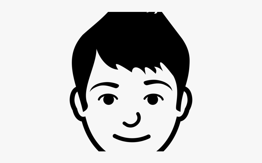 Boy Face Clipart Black And White, Transparent Clipart