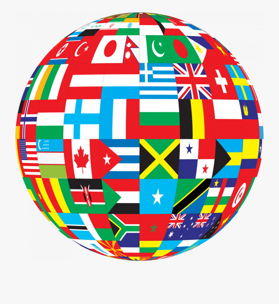 Clipart19464 - World Flags Globe Png, Transparent Clipart