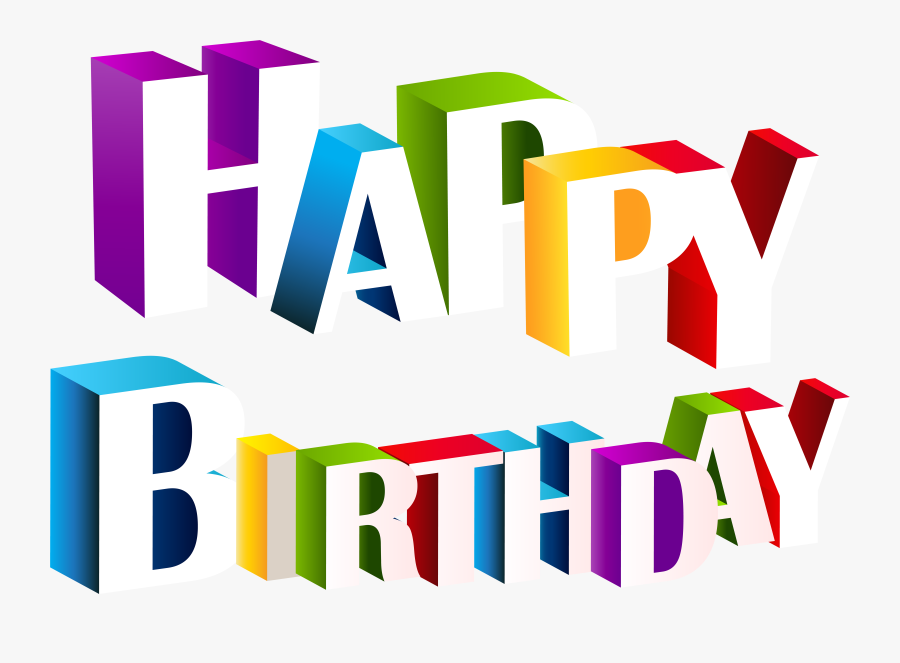 Happy Birthday Png Text, Transparent Clipart