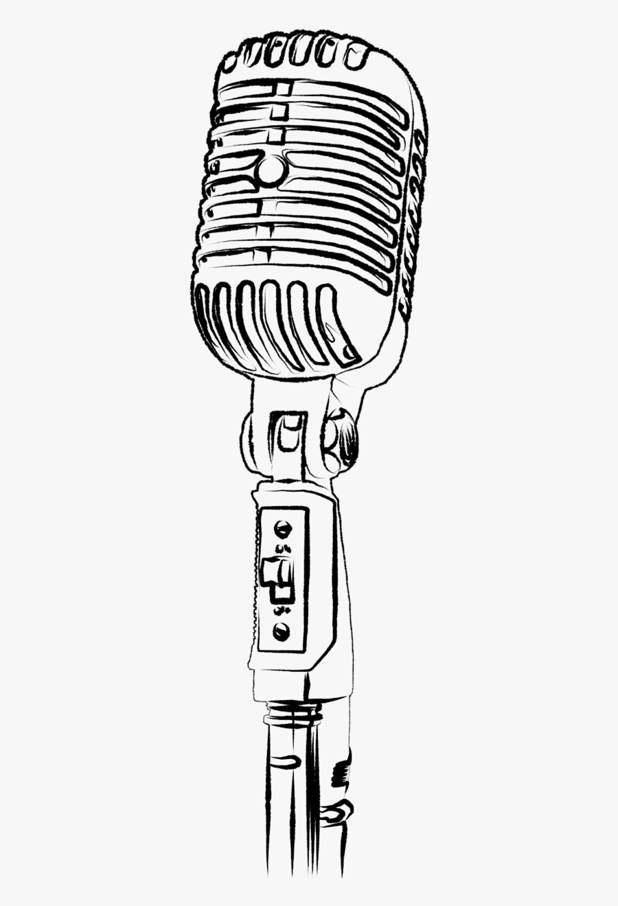 Microphone Clipart Tumblr Transparent - Mic Drawing Png, Transparent Clipart