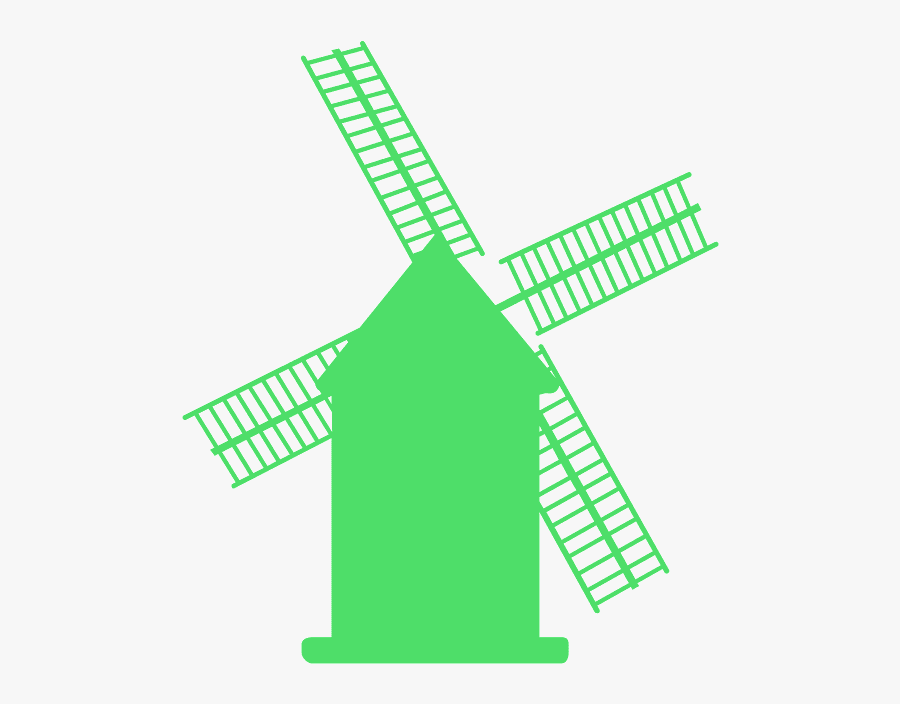 Dutch Wind Mill Drawing, Transparent Clipart