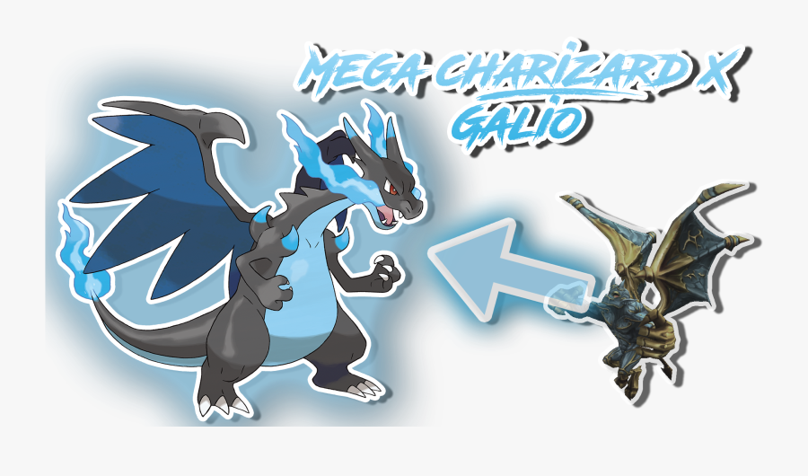 Mega Charizard X Galio Map Skins - Pokemon Mega Charizard, Transparent Clipart