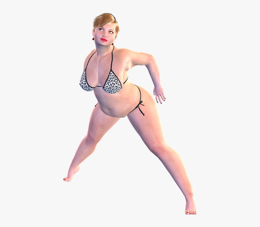 Fat Girl Bikini Png, Transparent Clipart