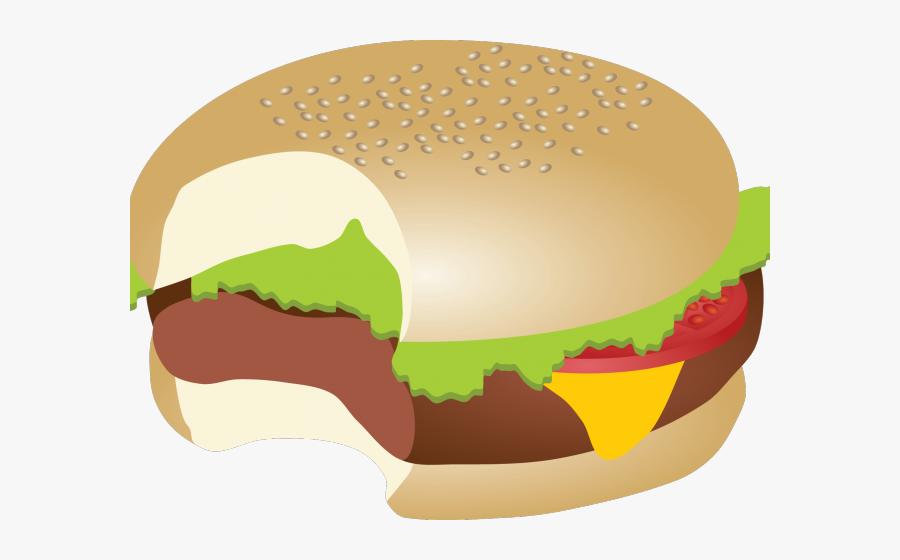 Transparent Hamburger Clipart - Burger With Bite Clipart Png, Transparent Clipart