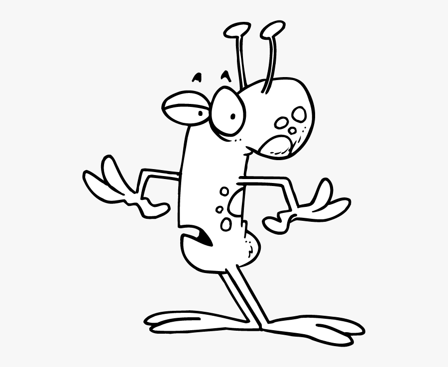 Funny Monster Clipart - Funny Alien Coloring Pages, Transparent Clipart