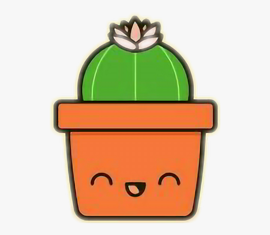 #cute #cutecacti #cactus #cacti #cactussticker #sticker - Kawaii Cactus Para Dibujar, Transparent Clipart