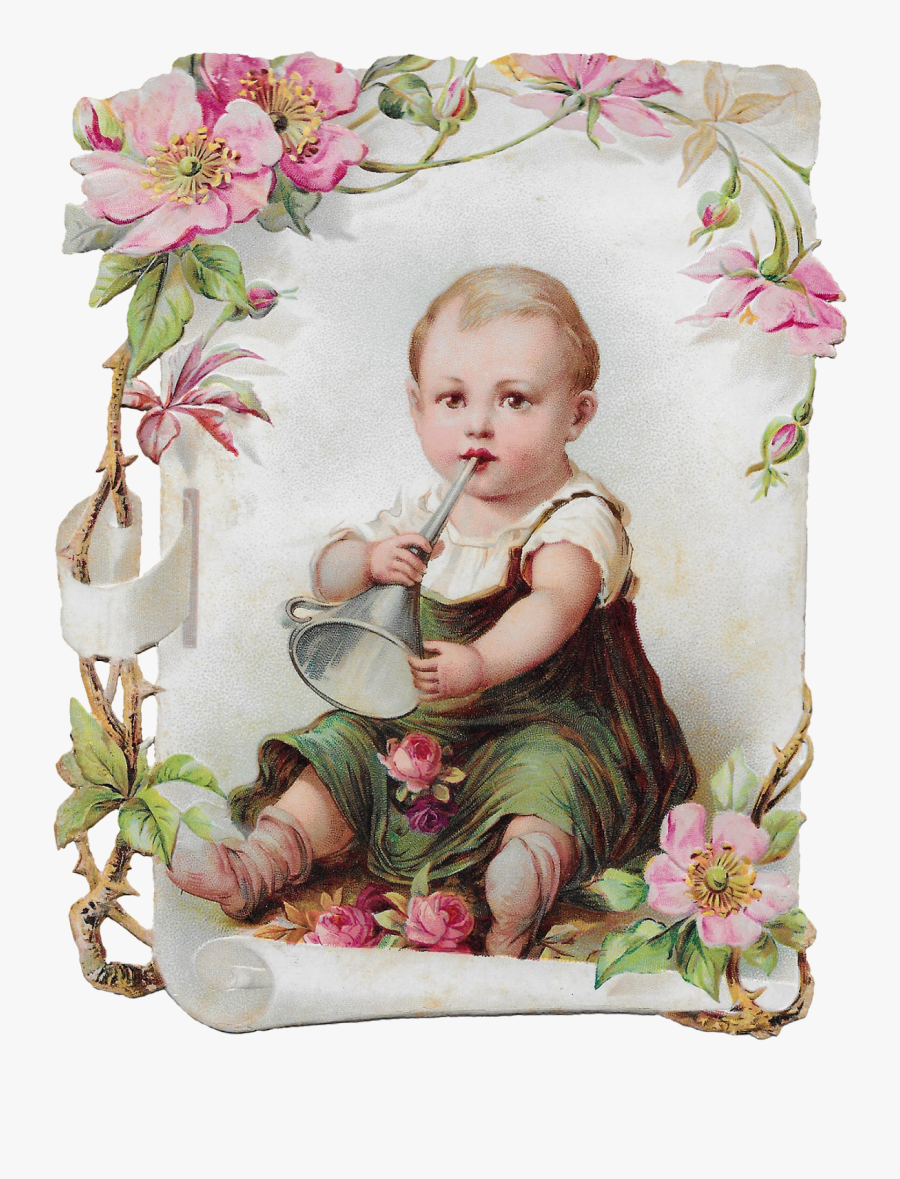 Baby Flowers Rose Printable Card Design Image Vintage - Rose, Transparent Clipart