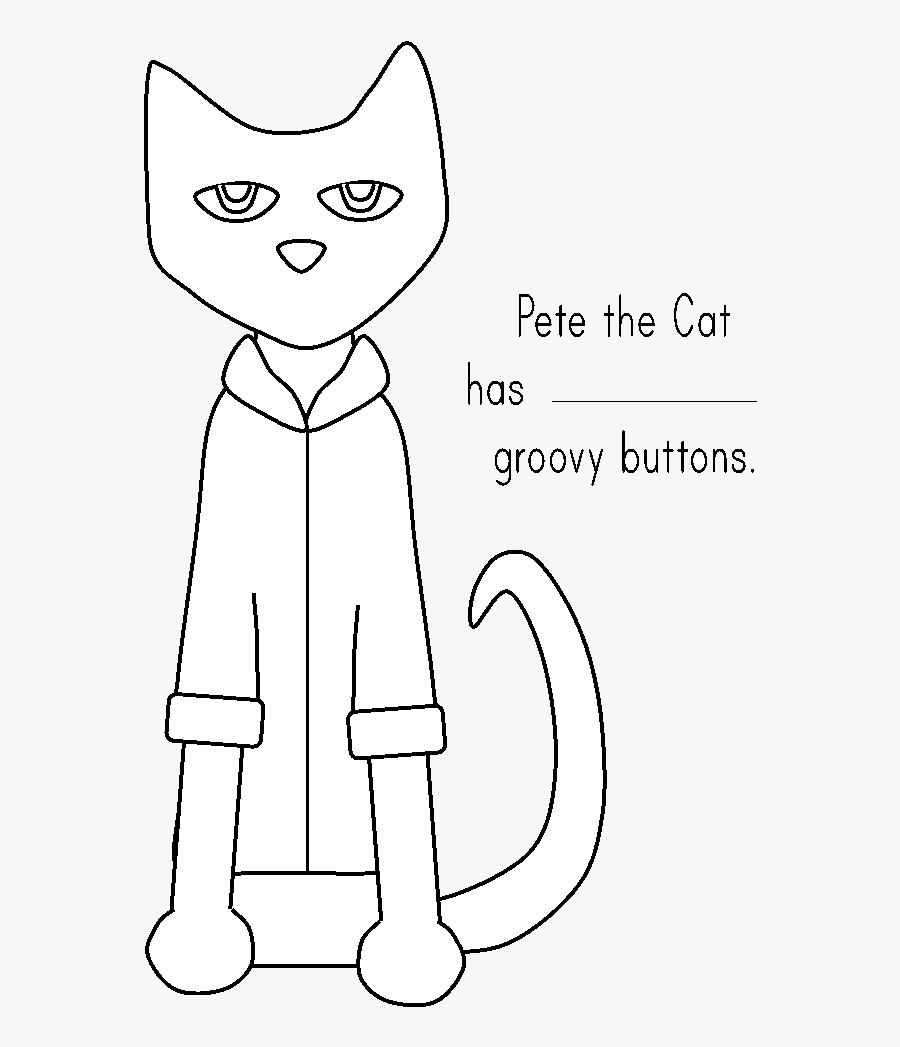 Pete The Cat Collection Of Black And White High Head - Cartoon , Free ...