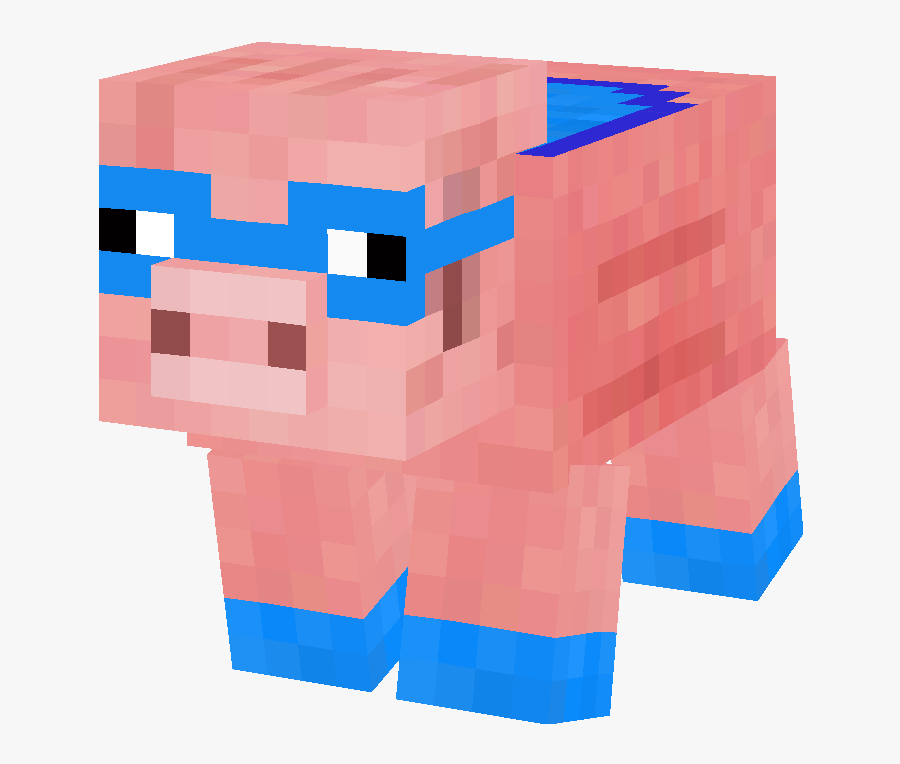 Minecraft Clipart Piggy - Minecraft Pig Super Hero, Transparent Clipart