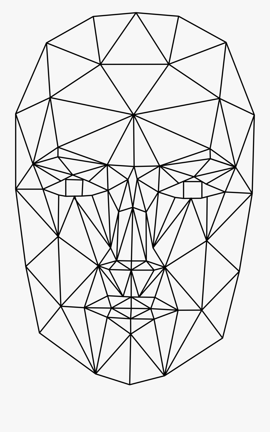 Clipart - Wireframe Head - Wireframe Head, Transparent Clipart