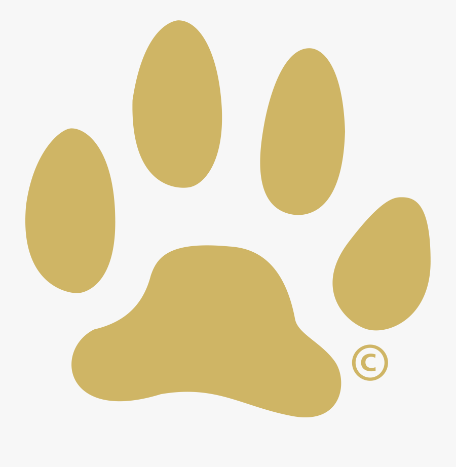 White Dog Paw Png - Gold Paw Print Png, Transparent Clipart