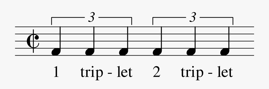 Transparent Quarter Note Png - Triplets In 2 2, Transparent Clipart