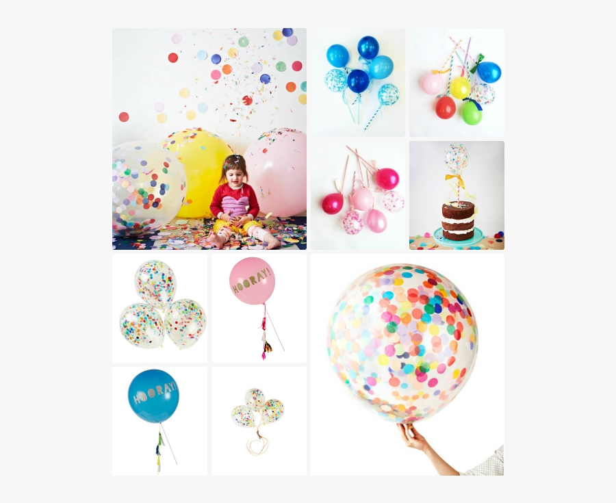 Confetti Balloons Clipart - Balloon, Transparent Clipart