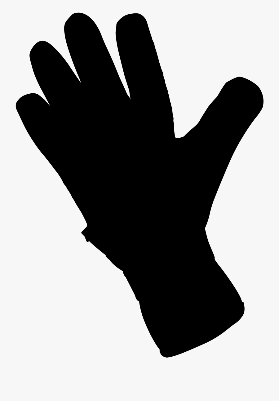 Finger Clip Art Glove Silhouette Line - Wrist, Transparent Clipart