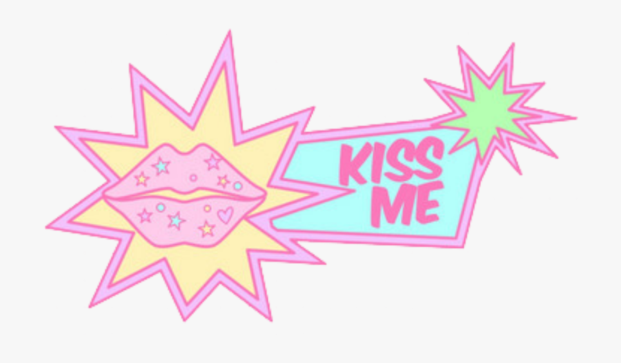 Boom Kissme Punk Lip Cute Freetoedit - Cute Girly Stickers, Transparent Clipart