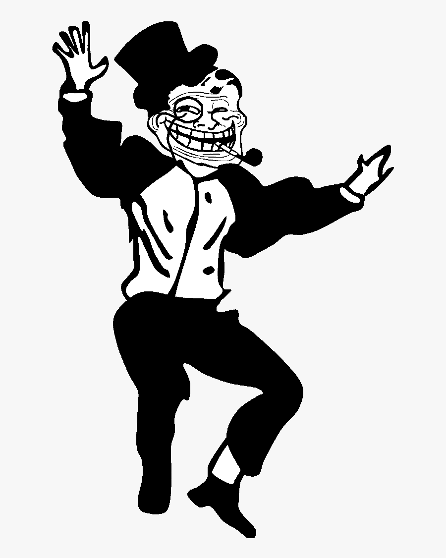 Black Black And White Man Fictional Character Male - Troll Dad Dance, Transparent Clipart