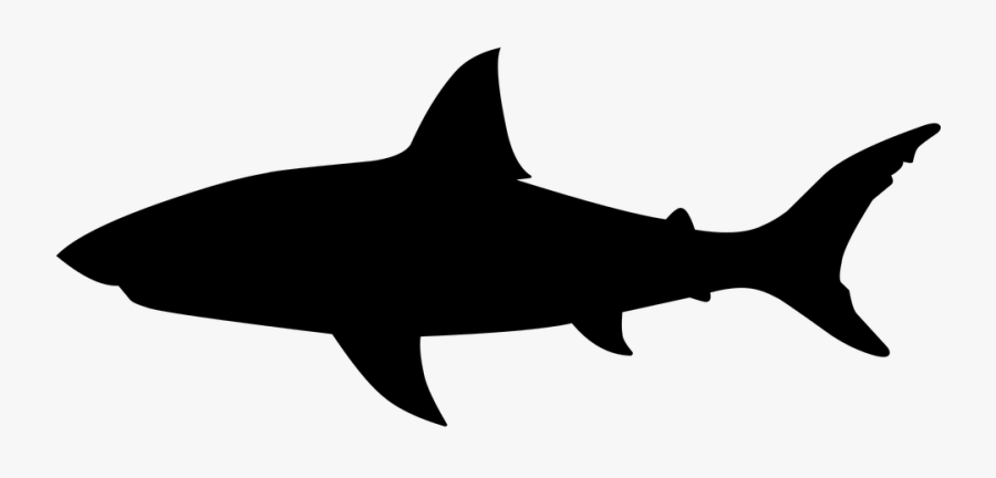 Shark Silhouette Tattoo - Shark Silhouette Clip Art, Transparent Clipart