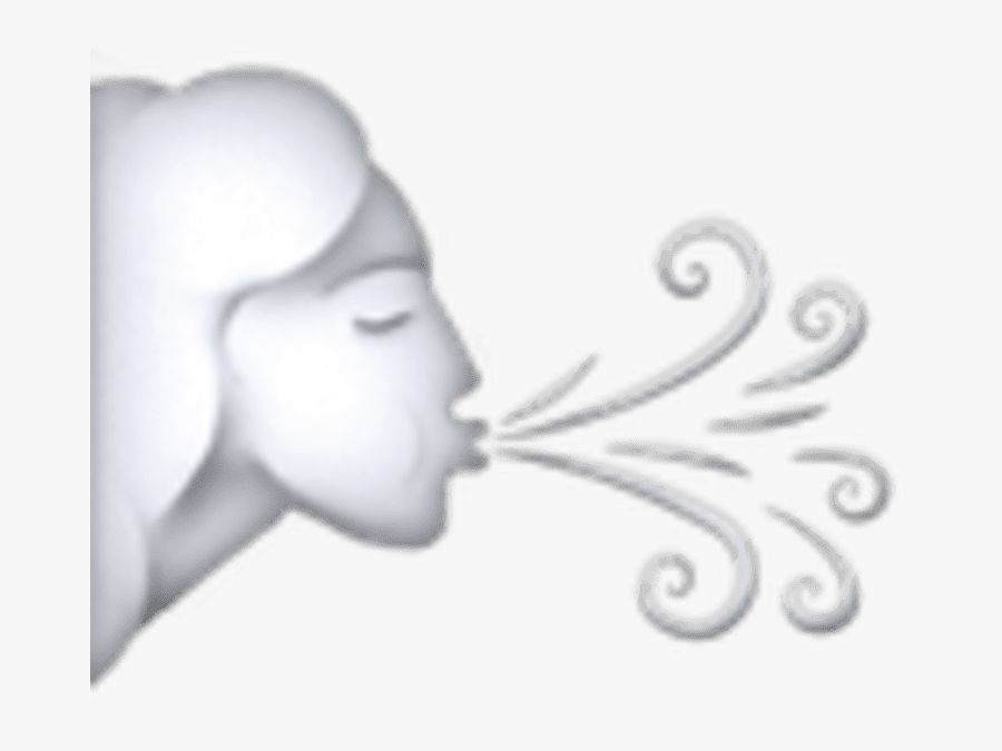 Transparent Champagne Emoji Png - Wind Blowing Emoji, Transparent Clipart