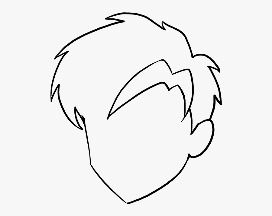 How To Draw Manga Hair - Drawing, Transparent Clipart