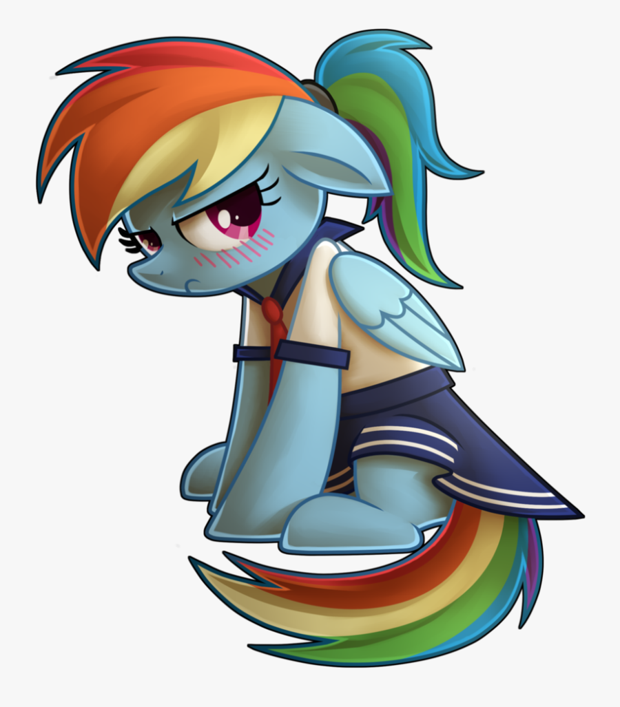 Get Dressed For School Clip Library Stock Techflourish - My Little Pony Kawaii Rainbow Dash, Transparent Clipart