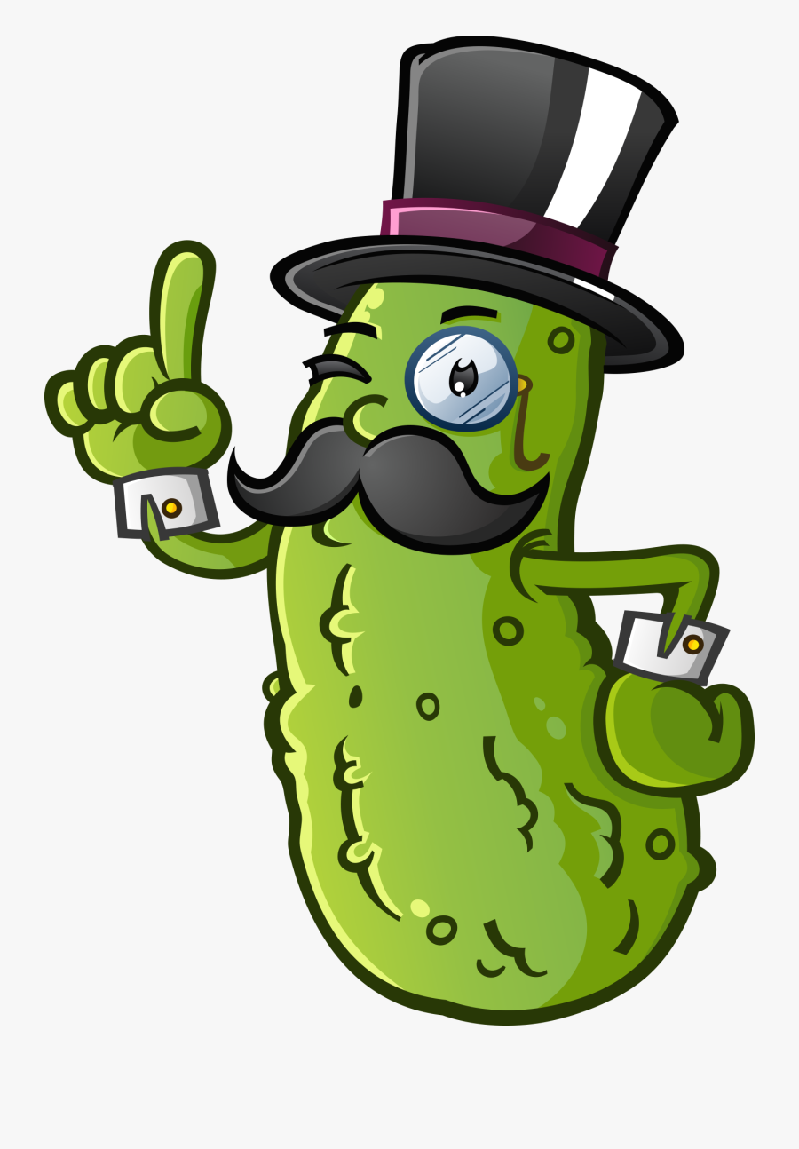 Thrifty Pickle Mascot - Pickle Gentleman, Transparent Clipart