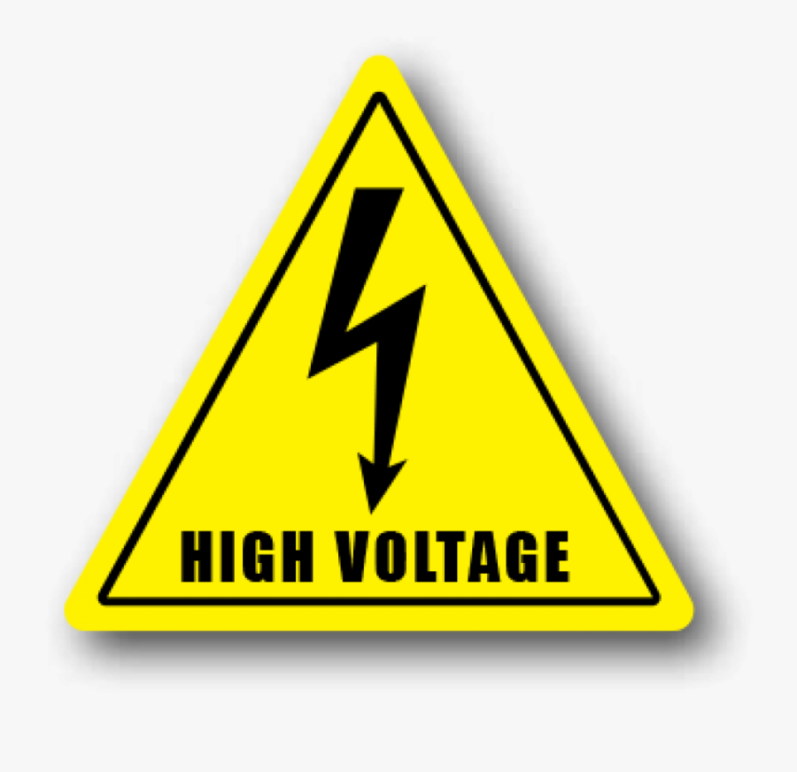 Hazard Sign High Warning Safety Voltage Clipart - Warning Sign, Transparent Clipart
