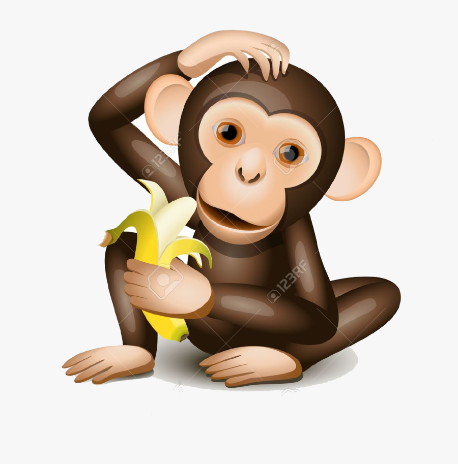 Monkey Year Of The Clipart Brown Free On Transparent - M Sesi Düz Yazı Çalışma Kağıdı, Transparent Clipart