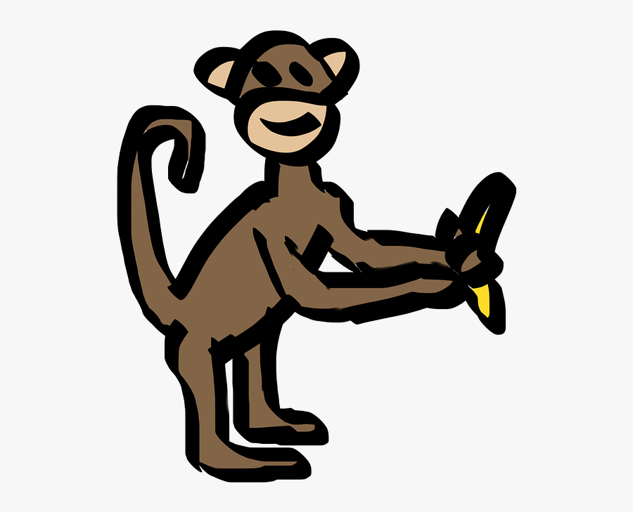 Monkey Banana Cartoon Free Picture - Gambar Animasi Bergerak Pisang, Transparent Clipart