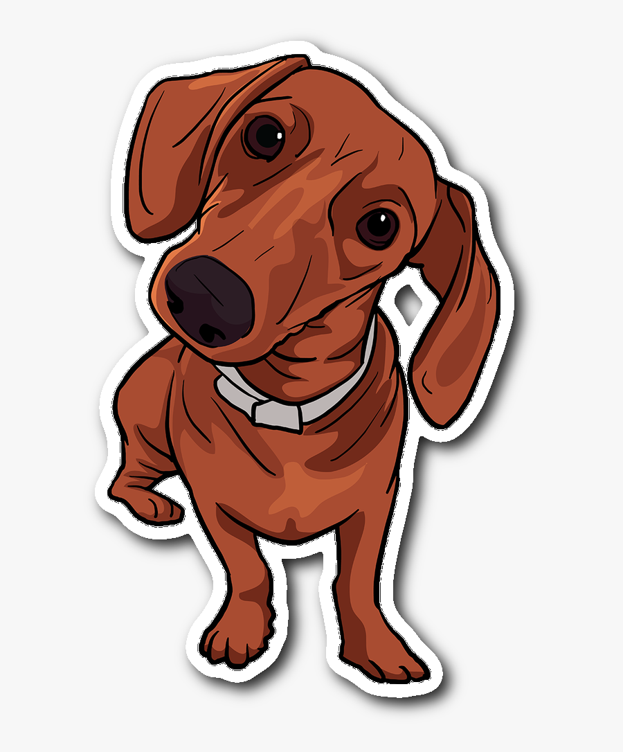 Dachshund Sticker Funny Gift For Cute Dog Lovers Pinterest - Dog Sticker Png, Transparent Clipart