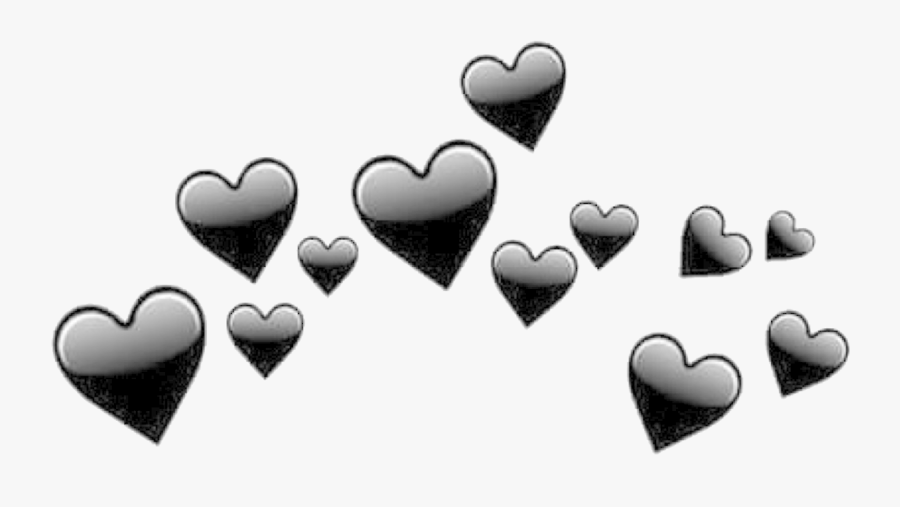 Desktop Wallpaper Picsart Photo Studio Clip Art - Black Heart Emoji Crown, Transparent Clipart