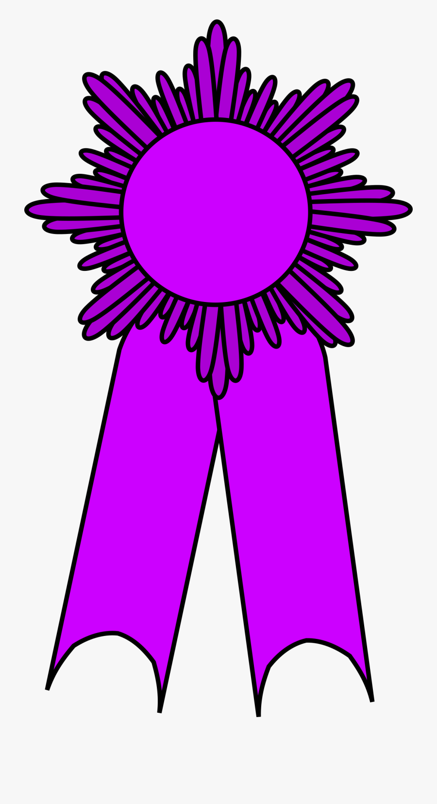 Winner Ribbon Clipart Png Format - Purple Ribbon Clipart Award, Transparent Clipart