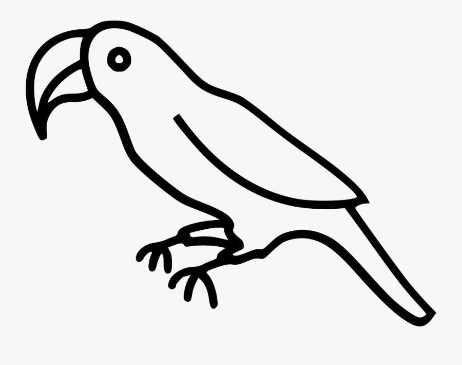 Parrot - Parrot Clipart Black And White Png, Transparent Clipart